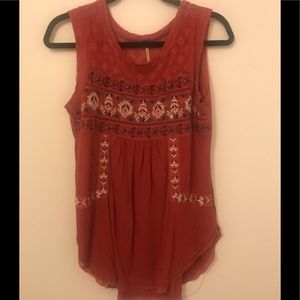 Free People embroidered tank
